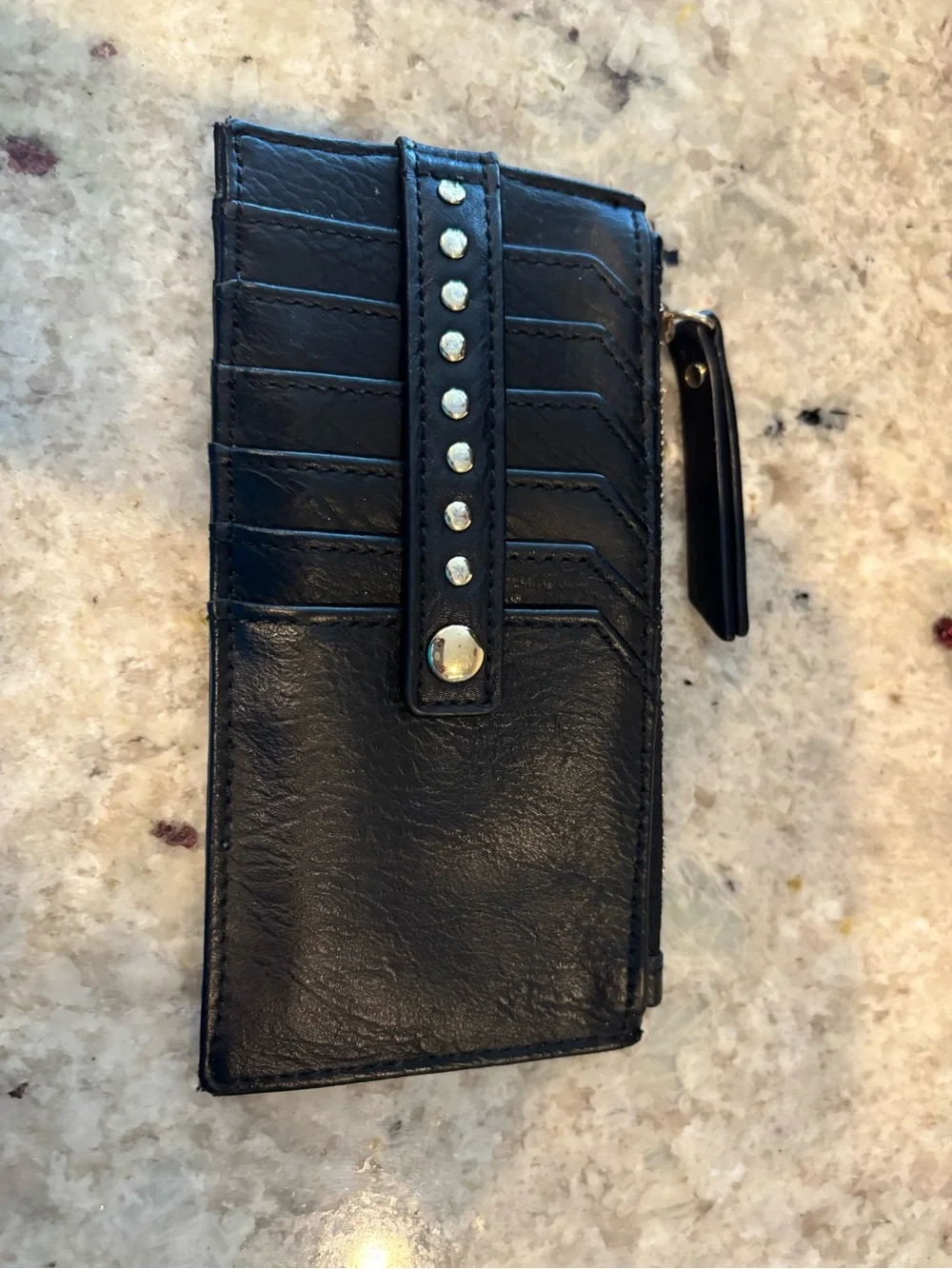 INC International Concepts Black Studded ID Wallet